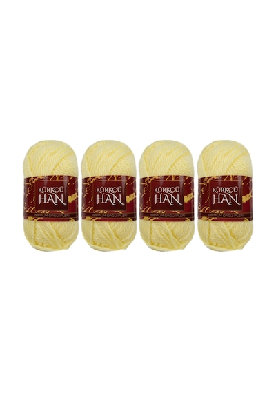 Kürkçü Han Boni %100 Akrilik Örgü İpi 35g 59m 4 Lü Paket Açık Sar