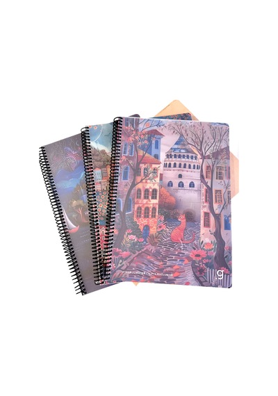 Gıpta İstanbul Notes Spiralli Ofset Pp Kapak A4 80 Yaprak Kareli Defter 3-7375000-2011 Çok Renkli