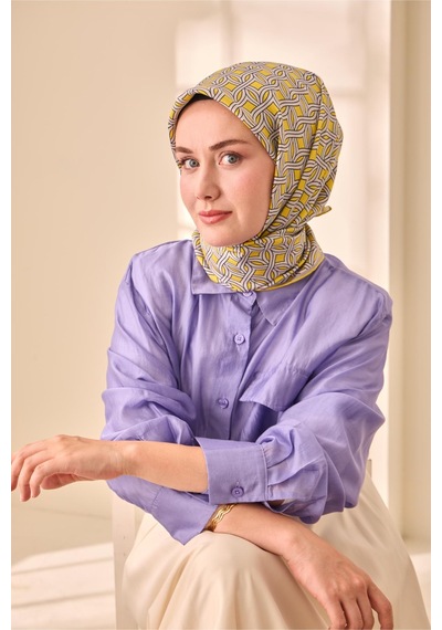 Silk Home Twill İpek Eşarp 11479-05 Sarı, Gümüş