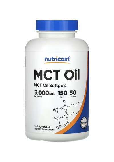Nutricost, Mct Oil, 3,000 Mg, 150 Softgels 1,000 Mg Per Soft...