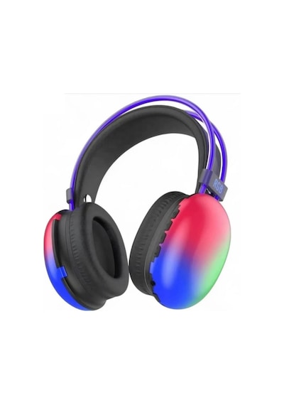Pg580 Rgb Led Işıklı Bluetooth Kulaküstü Kulaklık Şarjlı Dahili Mikrofonlu Kablosuz Kulaklık Hafıza Kartı Ve 3.5mm Jack Girişli Mp3 Çalar