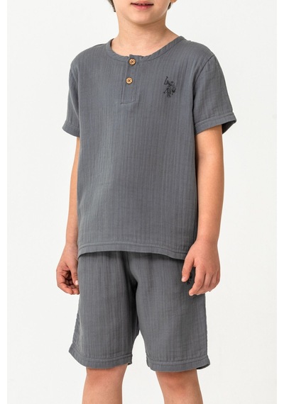 U.s. Polo Assn. Erkek Çocuk Gri Bermuda Takım 5274-49840 Gri
