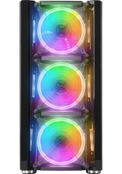 Rampage Hacker 650 W 80+ Bronze 4 x RGB Auto Fan ATX Mid-Tower Gaming Oyuncu Kasası