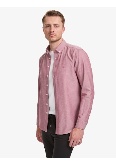 Pierre Cardin Erkek Bordo Gömlek Desenli 50325365-vr014