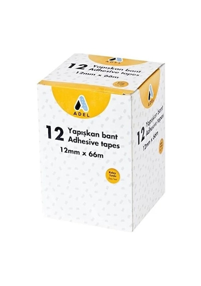 Adel Yapışkan Bant 12 MM x 66 M 12'li Kutu