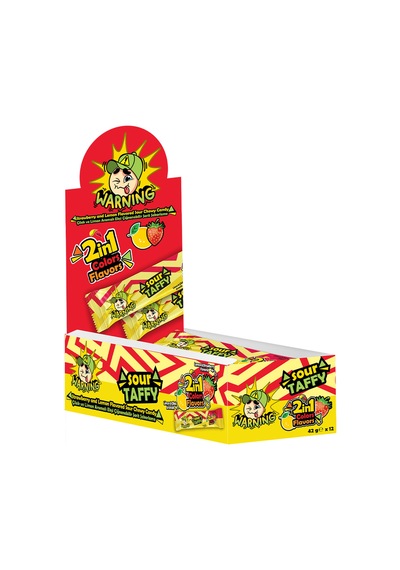 Warnıng Sour Taffy Limon Çilek 12'li