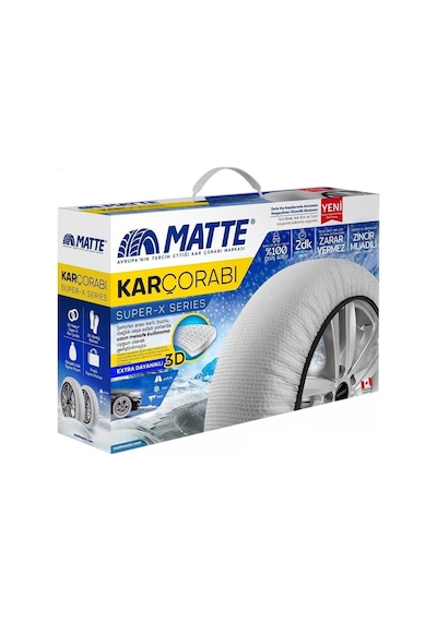 Super X 195/60/18 Large Size 66  Oto Kar Çorabı 2 Lastik Için Matte 130