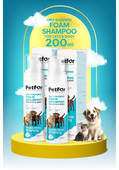 Kedi Ve Köpekler İçin Kuru Şampuan 200 Ml X2 Adet