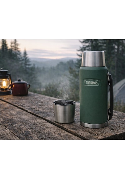 Thermos Icon Is210 1,2l Bottle Termos Alpıne Green Klasik Termos Is210-023056 Yeşil Yeşil