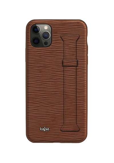 Kajsa Apple Uyumlu iPhone 12 Pro Max Kılıf Kajsa Wave Pattern Handstrap Kapak ZORE-218970
