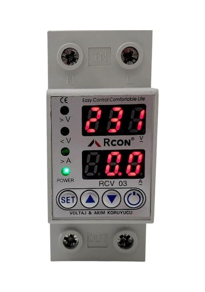 Rcon Rcv03 Akım Ve Voltaj Korumalı Monofaze 63a Sigorta