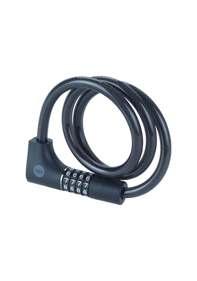 Yale Essential Kablolu Bisiklet Kilidi 1000mm Şifreli Ve Anahtarlı Ycc0121002 Gri - Siyah