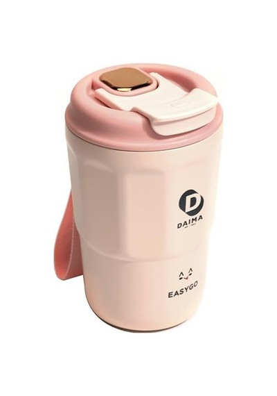 Daima Easygo Bardak Termos Pembe 380 Ml Açık Beyaz