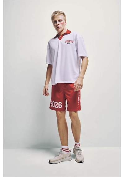 Defacto Türkiye Baskılı Beyaz Erkek Polo Yaka T-shirt I1703ax/wt34