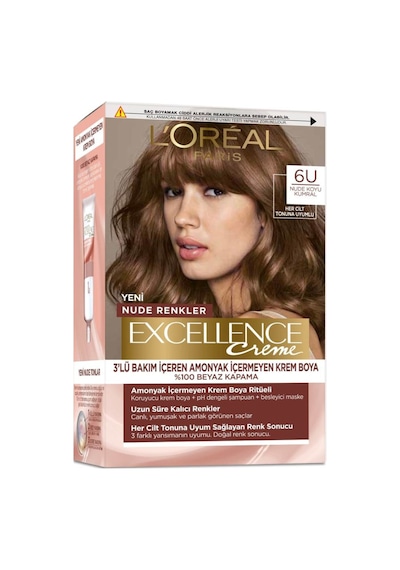 L Oréal Paris Excellence Creme Nude Renkler Saç Boyası 6u Nude Koyu Kumral - 2 Adet Tarı