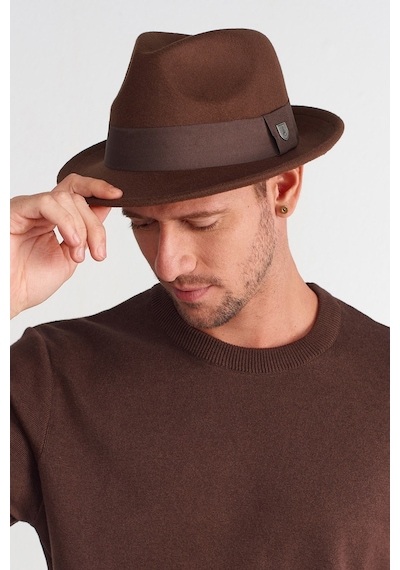 Külah Erkek Kahve Keçe Trilby Fötr Şapka
