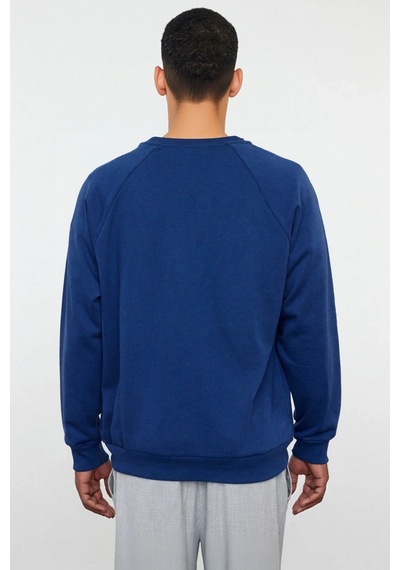 Benerly Erkek Bisiklet Yaka Reglan Kol Oversize Kalıp Sweatshirt Fonksiyo Lacivert