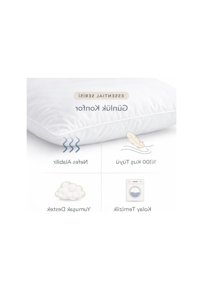 Essential Kuş Tüyü Yastık Essential 2'li Set Açık Bej