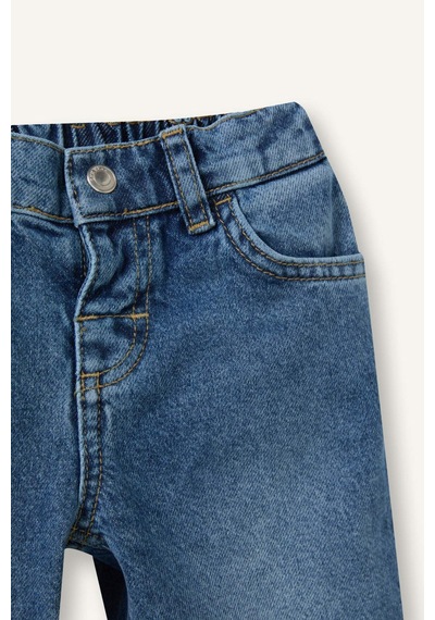 Defacto %100 Pamuk Wıde Leg Pamuklu Pantolon Kız Bebek H2200a526hsnm39 Mavi-nm39