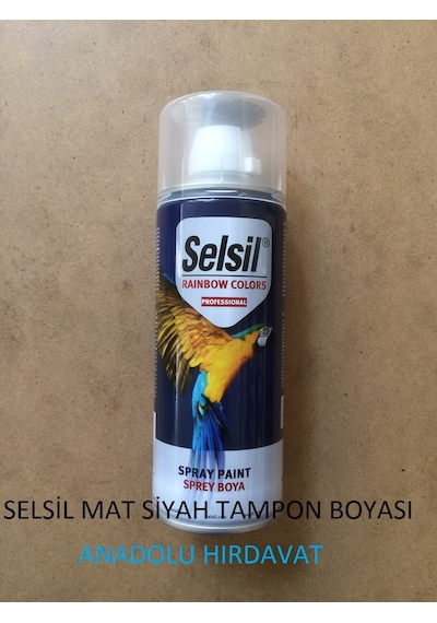 Selsil Sprey Tampon Boyası Mat Siyah Boya 400 ML