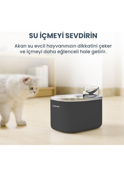 Tr Wf007l Otomatik Kedi Su Sebili,kedi Su Çeşmesi, Su Şelalesi, Su Pınarı 3.5lt Geniş Hazne, Bpa Içermez, Ultra S