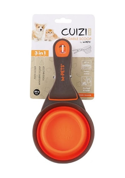 M-pets Cuizi 3in1 Fonksiyonel Mama Ölçü Kabı Turuncu 237 Ml 244-51003.01