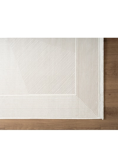 Cosmos Cs006w Beyaz Halı Modern Detaylı Pamuk Taban Viskon Tozuaz Salon Yatak Odası Koridor Halısı-678 Beyaz