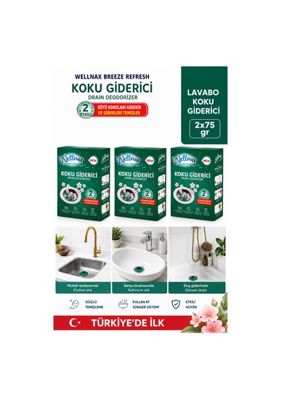 3 Adet Lavabo Koku Giderici Anında Etkili 2x75 G