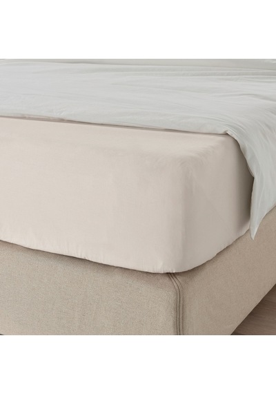 Ikea Dvala Tek Kişilik Çarşaf 120 X 200 Cm Bej