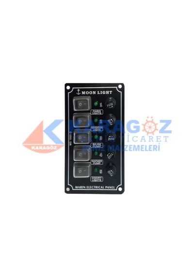 MOONLIGHT DİKEY 5'Lİ SWITCH PANEL SİGORTALI