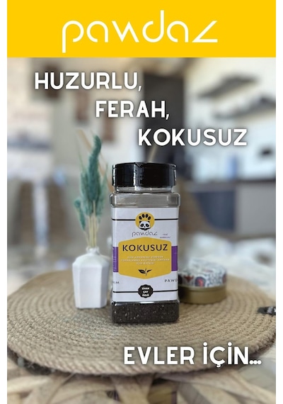 Kokusuz - Aktif Karbon Ve Siyah Çay Özlü Kedi Kumu Kokusu Giderici 500 Ml. / 360 Gram 25 G