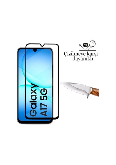 Samsung Galaxy A17 Uyumlu Kırılmaz Cam 5d Tam Kaplayan Ekran Koruyucu