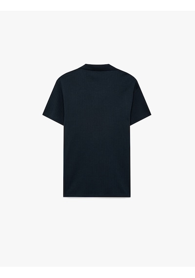 Koton Kısa Kollu Pamuklu Slim Fit Polo Yaka Tişört Lacivert 6sam10291mk