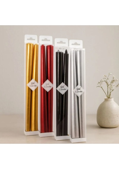 Jenerik Yaldız Şamdan Mum 2'li 70mm Çok Renkli