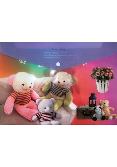Bafix Çıtçıtlı Dosya Fafayu Desenli Yy-0102 Çok Renkli