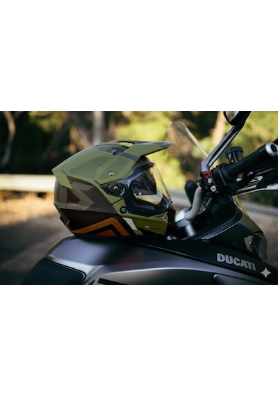 Axxis Wolf Ds Hydra Enduro Off-Road Turing Motosiklet Kask Mat Yeşil