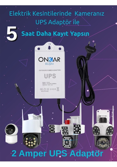 12 Volt Voltaj Korumalı Şarjlı Güç Kaynağı Ups Kamera Adaptörü 12 Volt Voltaj Korumalı Şarjlı Güç Kaynağı Ups Kamera Adaptörü