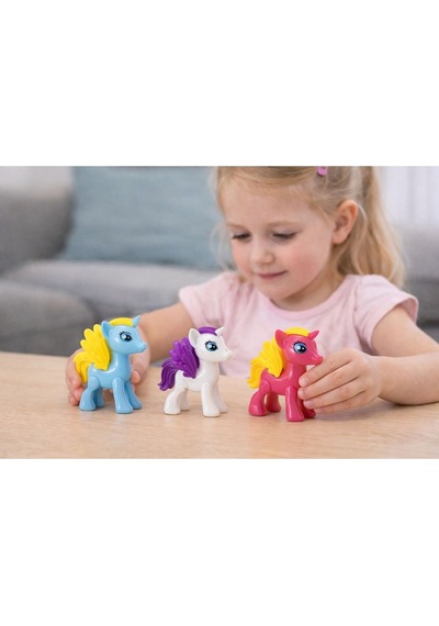Sevimli Unicorn Oyuncak Figür Çocuklar İçin Hayal Gücünü Geliştiren Mini At Oyuncağı
