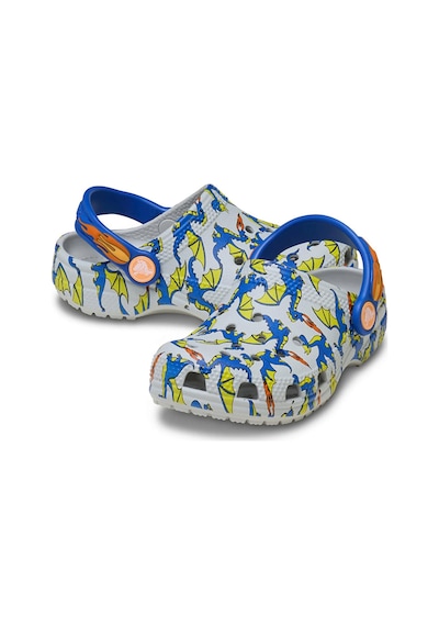 Crocs Classic Dragon Graphic Clog Çocuk Beyaz Günlük Stil Terlik 212514 1ft