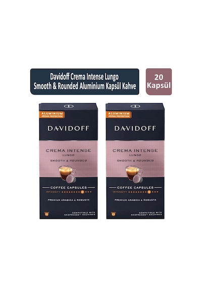 Davidoff Crema Intense Lungo Smooth & Rounded Kapsül Kahve 2 x 10'lu
