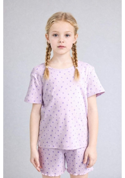 Defacto Regular Fıt Fitilli Kaşkorse Şort Tişört 2li Pijama Takımı Kız Çocuk H8104a826smpr67 Mor-pr67 Defacto Regular Fıt Fitilli Kaşkorse Şort Tişört 2li Pijama Takımı Kız Çocuk H8104a826smpr67 Mor-pr67