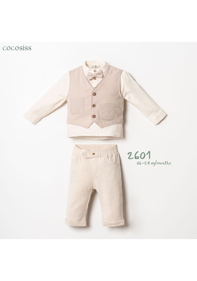 Cocosis Kirınkıl Kumaş Erkek 3 Lü Takım 6-18 Aylık -2601544 - Bej Bej