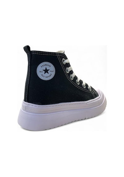 903 Çocuk Keten Bilekli Sneaker Siyah