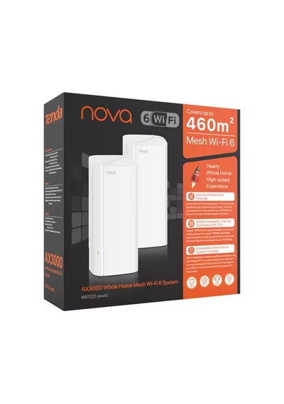 Tenda Mx12-2-pack Ax3000 Dualband Mesh Router