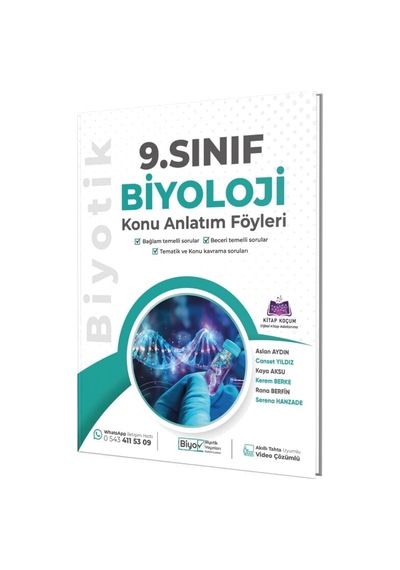 Biyotik Yayınları 9.sınıf Maarif Model Biyoloji Konu Anlatım Föyleri Ve 9.sınıf Maarif Model Biyoloji Soru Bankası Set 2 Kitap