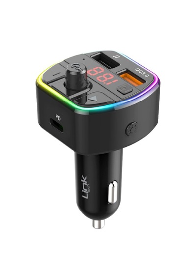 Gp14 Premium 38w Üç Girişli Pd & Qc3.0 Bluetooth 5.0 Fm Transmitter - Siyah
