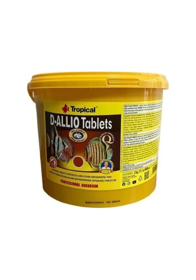 D-allio Plus Tablet Discus Balıklar İçin Sarımsaklı Tablet Balık Yemi 2 Kg-4500 Adet