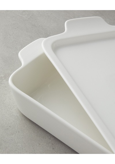 Bianca Seramik Set Fırın Kabı 34x20 Cm Beyaz Beyaz