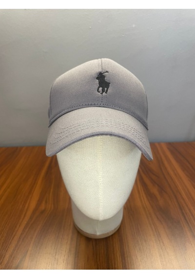 Hamze Polo Nakışlı Gabardin Kumaş Unisex Cap Şapka Gri