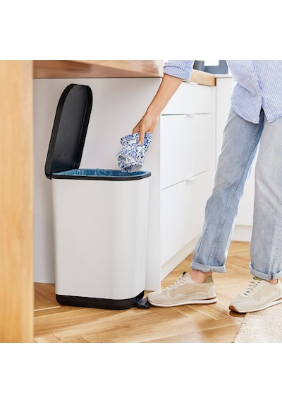 Ribo Pedallı Softclose Çöp Kutusu 35l - Beyaz